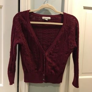 Maroon cardigan